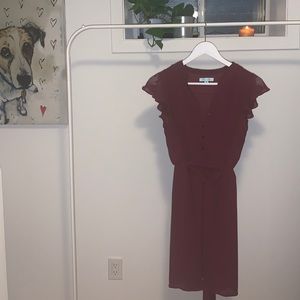 Wine coloured dress